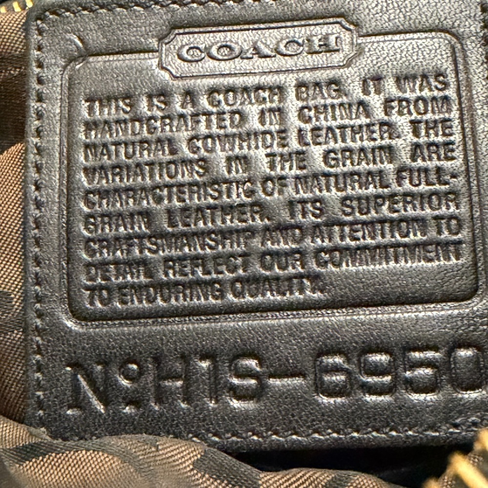 Vintage Coach 6950 Amanda Hobo Shoulder Bag Purse Black Leather - Picture 13 of 13